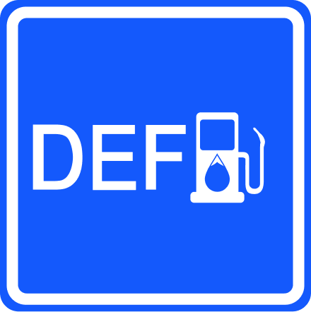 def-logo Row of Red Semi Trucks parked